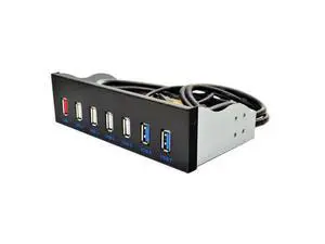 7 Port USB 3.0 5.25" Internal CD-ROM Bay Front Panel USB Hub,7 x USB 3.0 Type A Female to Motherboard USB 20 pin Hub Splitter Adapter w/ 5.25 inch Metal Bracket 7 Port USB 3.0 5.25" Internal CD-ROM Bay Front Panel USB Hub,7 x USB 3.0 Type A Female to Motherboard USB 20 pin Hub Splitter Adapter w/ 5.25 inch Metal Bracket