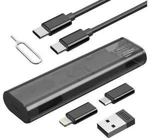 Travel USB Adapter Multi Charging Cable Kit for All USB Types | Slim Charger Cable Organizer Case | 6 in 1 Adapter for Type C Lightning & USB Connections w/Storage Case | Tech Gift (1 Pack) Travel USB Adapter Multi Charging Cable Kit for All USB Types | Slim Charger Cable Organizer Case | 6 in 1 Adapter for Type C Lightning & USB Connections w/Storage Case | Tech Gift (1 Pack)