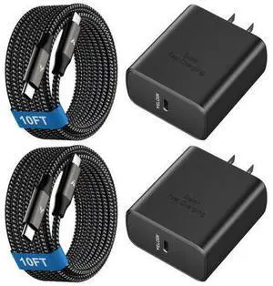 45W Super Fast Charger USB C, 45 Watt Type-C Android Phone Charger Fast Charging Block with 10FT Type C Cords for Samsung Galaxy S26 Ultra/S25 Ultra/S24 Ultra/S24+/S23 Ultra/S22 Plus, Tab S9/S8 Ultra 45W Super Fast Charger USB C, 45 Watt Type-C Android Phone Charger Fast Charging Block with 10FT Type C Cords for Samsung Galaxy S26 Ultra/S25 Ultra/S24 Ultra/S24+/S23 Ultra/S22 Plus, Tab S9/S8 Ultra