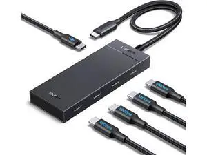 UGREEN Powered 100W 10Gbps USB C Hub - 5 in 1 Adapter with 4 USB-C, 100W PD Ports for MacBook/Air, iPad Pro, iPhone, Surface, Laptops and More UGREEN Powered 100W 10Gbps USB C Hub - 5 in 1 Adapter with 4 USB-C, 100W PD Ports for MacBook/Air, iPad Pro, iPhone, Surface, Laptops and More
