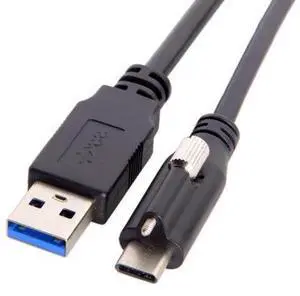CY USB 3.1 Type-C Locking Connector to Standard USB3.0 Data Cable 1.2m With Panel Mount Screw CY USB 3.1 Type-C Locking Connector to Standard USB3.0 Data Cable 1.2m With Panel Mount Screw