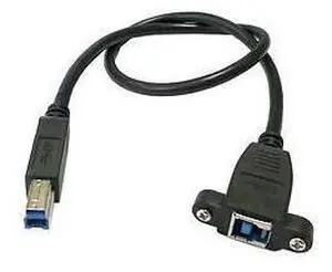 Super Speed USB 3.0 Back Panel Mount Female to Male B Type Extension Cable 0.5M Super Speed USB 3.0 Back Panel Mount Female to Male B Type Extension Cable 0.5M