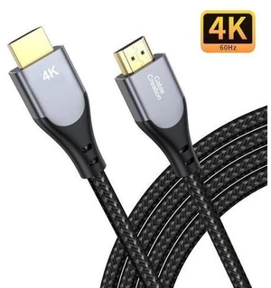 HDMI Cable 4K@60Hz, 3ft Grey HDMI 4K Male to Male Cable, Highly-Speed 18Gbps, HDR, 3D for TV, Monitor, PS4/5, Xbox One and More HDMI Cable 4K@60Hz, 3ft Grey HDMI 4K Male to Male Cable, Highly-Speed 18Gbps, HDR, 3D for TV, Monitor, PS4/5, Xbox One and More