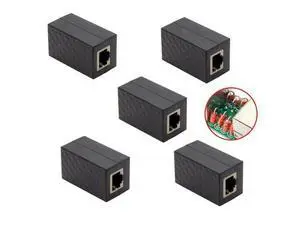 5pcs/lot RJ45 UTP STP CAT6 CAT5e Female to Female Network Lan Adapter Extender with Lightning Protection & Shield Black 5pcs/lot RJ45 UTP STP CAT6 CAT5e Female to Female Network Lan Adapter Extender with Lightning Protection & Shield Black