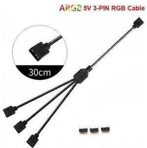 Tiss 2 Pack 5V 3-Pin RGB 3-Way Female to x Female RBW LED Strip Splitter Cable,3 Port AURA RGB Lighting Hub w/ Gender Changer Adapter - 1 Foot Tiss 2 Pack 5V 3-Pin RGB 3-Way Female to x Female RBW LED Strip Splitter Cable,3 Port AURA RGB Lighting Hub w/ Gender Changer Adapter - 1 Foot