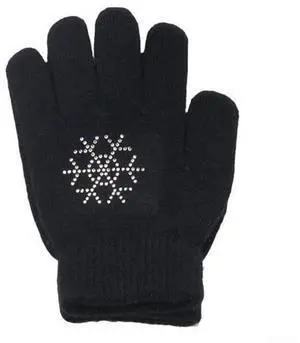 Figure Skating Gloves For Children, Warm Cotton Stretch Mittens With Non-Slip Rubber Dots, Winter Ice Sports Grip Gloves For Ages 3-10, Black(L Black) Figure Skating Gloves For Children, Warm Cotton Stretch Mittens With Non-Slip Rubber Dots, Winter Ice Sports Grip Gloves For Ages 3-10, Black(L Black)