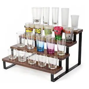 4 Tier Rustic Wood Shot Glass Display Stand, Perfect for Shot Glass Storage Organizer, Rustic Shelf Suitable for Perfume Display and Spice, Ideal for Kitchen, Home Bar & Man Cave, Easy to Assemble 4 Tier Rustic Wood Shot Glass Display Stand, Perfect for Shot Glass Storage Organizer, Rustic Shelf Suitable for Perfume Display and Spice, Ideal for Kitchen, Home Bar & Man Cave, Easy to Assemble
