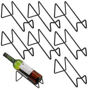 8pcs Single Wine Bottle Rack, Metal Tabletop Wine Display Racks, Stylish-Wine Bottles Organizer, Black Simple Style Single Bottle Champagne Rack, for Home Decor, Restaurants, Bar, Kitchen, Party 8pcs Single Wine Bottle Rack, Metal Tabletop Wine Display Racks, Stylish-Wine Bottles Organizer, Black Simple Style Single Bottle Champagne Rack, for Home Decor, Restaurants, Bar, Kitchen, Party