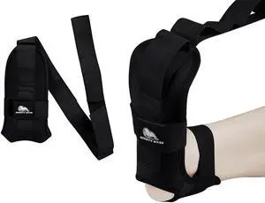 Foot and Calf Stretcher Stretching Strap for Plantar Fasciitis, Heel Spurs, Foot Drop, Achilles Tendinitis & Hamstring Relief Yoga Foot & Leg Stretch Strap (Black) Foot and Calf Stretcher Stretching Strap for Plantar Fasciitis, Heel Spurs, Foot Drop, Achilles Tendinitis & Hamstring Relief Yoga Foot & Leg Stretch Strap (Black)