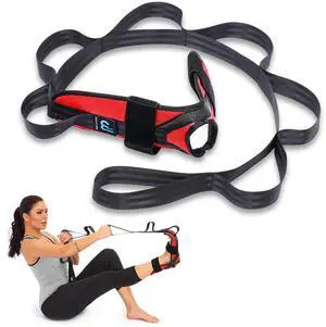 Foot Calf stretcher for Plantar Fasciitis, Achilles Tendonitis, Heel Spurs, Drop Foot. Yoga Stretching Strap for Leg, Thigh and Hamstring (Red) Foot Calf stretcher for Plantar Fasciitis, Achilles Tendonitis, Heel Spurs, Drop Foot. Yoga Stretching Strap for Leg, Thigh and Hamstring (Red)