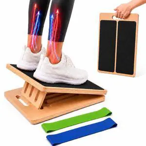 Slant Board for Exercise, 5-Position Adjustable Wooden Calf Stretcher, Portable Slant Board for Calf Stretching, Incline Board for Squats, Physical Therapy, Knee, Leg, Foot & Ankle Mobility Slant Board for Exercise, 5-Position Adjustable Wooden Calf Stretcher, Portable Slant Board for Calf Stretching, Incline Board for Squats, Physical Therapy, Knee, Leg, Foot & Ankle Mobility