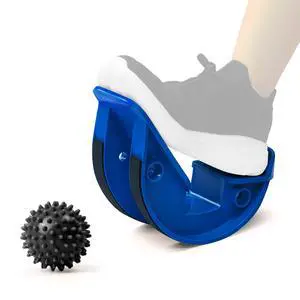 Foot Rocker with Spiky Ball, Calf Stretcher for Plantar Fasciitis Relief, Achilles Tendonitis Relief, Shin Splint Relief, Ankle Stretcher, Achilles Stretcher Improving Flexibility - Blue Foot Rocker with Spiky Ball, Calf Stretcher for Plantar Fasciitis Relief, Achilles Tendonitis Relief, Shin Splint Relief, Ankle Stretcher, Achilles Stretcher Improving Flexibility - Blue