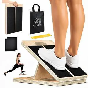 Slant Board for Plantar Fasciitis & Achilles Relief Adjustable Wooden Incline Calf Stretcher for Ankle, Knee & Foot Therapy Portable Stretch Board with Carry Bag & Loop Band Slant Board for Plantar Fasciitis & Achilles Relief Adjustable Wooden Incline Calf Stretcher for Ankle, Knee & Foot Therapy Portable Stretch Board with Carry Bag & Loop Band