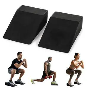 Squat Wedge Block for Heel Elevated Squat Weightlifting Calf Stretcher Slant Board for Mobility Balance and Strength Performance Pack of 2 Squat Wedge Block for Heel Elevated Squat Weightlifting Calf Stretcher Slant Board for Mobility Balance and Strength Performance Pack of 2
