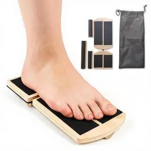Wooden for Ankle Balance Board Foot Strengthener & Stability Trainer for Single Leg Balance Training, Sprained, Plantar Fasciitis Relief, Physical Therapy, Posture Correction Wooden for Ankle Balance Board Foot Strengthener & Stability Trainer for Single Leg Balance Training, Sprained, Plantar Fasciitis Relief, Physical Therapy, Posture Correction