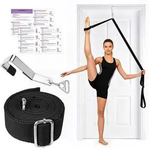 Stretching Strap with Door Anchor | Leg Stretcher for Splits, Flexibility & Physical Therapy | Dance Equipment | Home Use for Ballet, Yoga, Dance, Cheerleading, Gymnastics (All Levels) Stretching Strap with Door Anchor | Leg Stretcher for Splits, Flexibility & Physical Therapy | Dance Equipment | Home Use for Ballet, Yoga, Dance, Cheerleading, Gymnastics (All Levels)