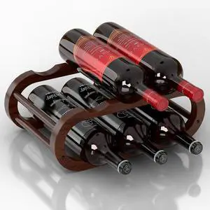 Wine Rack Small Countertop Wine Rack & Wine Bottle Holder for Cabinet and Countertop, Stylish Natural Wood Wine Holder Claret Wine Rack Small Countertop Wine Rack & Wine Bottle Holder for Cabinet and Countertop, Stylish Natural Wood Wine Holder Claret