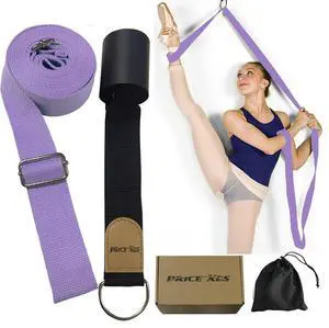 Door Flexibility & Stretching Leg Strap - Great for Ballet Cheer Dance Gymnastics or ANY Sport Leg Stretcher Door Flexibility Trainer Premium stretching equipment (Light purple) Door Flexibility & Stretching Leg Strap - Great for Ballet Cheer Dance Gymnastics or ANY Sport Leg Stretcher Door Flexibility Trainer Premium stretching equipment (Light purple)