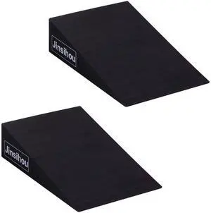 Squat Wedge Block Non-Slip Slant Board Calf Stretcher, 2pcs Ankle Foot Knee Leg Stretch Ramp, Heavy Duty Incline for Heel Elevated Exercise, Deadlift, Lunge, Yoga, Pilates, Physical Therapy Squat Wedge Block Non-Slip Slant Board Calf Stretcher, 2pcs Ankle Foot Knee Leg Stretch Ramp, Heavy Duty Incline for Heel Elevated Exercise, Deadlift, Lunge, Yoga, Pilates, Physical Therapy