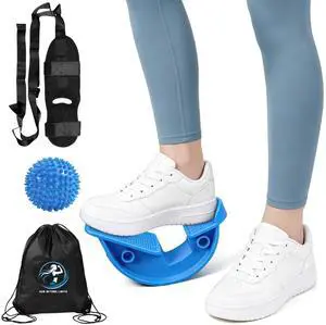 Calf Stretcher and Foot Rocker for Plantar Fasciitis - Leg Stretching Strap, Hamstring and Calf Stretcher, Suitable for Stretching Legs and Thighs (Blue) Calf Stretcher and Foot Rocker for Plantar Fasciitis - Leg Stretching Strap, Hamstring and Calf Stretcher, Suitable for Stretching Legs and Thighs (Blue)