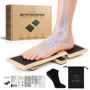 Ankle Balance Board for Stability & Strength Foot & Ankle Trainer for Plantar Fasciitis Support, Sprained Ankle Recovery, Physical Therapy Equipment Kit with Exercise Book, Grip Sock & Carry Bag Ankle Balance Board for Stability & Strength Foot & Ankle Trainer for Plantar Fasciitis Support, Sprained Ankle Recovery, Physical Therapy Equipment Kit with Exercise Book, Grip Sock & Carry Bag