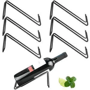 Stainless Steel Single Bottle Wine Rack - Set of 6, Stylish Bottle Organizer for Countertop or Dining Table Stainless Steel Single Bottle Wine Rack - Set of 6, Stylish Bottle Organizer for Countertop or Dining Table