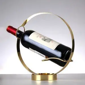 Gold Wine Bottle Holder Single Bottle Display Stand Freestanding Wine Rack Kitchen Table Decor Wine Shelf Countertop Artistic Home Crafts Decoration Coffee Bar Barware Accessory Wine Lover Gift Gold Wine Bottle Holder Single Bottle Display Stand Freestanding Wine Rack Kitchen Table Decor Wine Shelf Countertop Artistic Home Crafts Decoration Coffee Bar Barware Accessory Wine Lover Gift