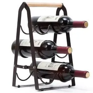 Wine Rack, 6 Bottle Wooden Countertop Free Standing Shelf,3 Tier Bottle Holder Stand for Home Bar Tabletop, Cabinet Inserts, Kitchen, Wine Cellar Storage No Assembly(Black) Wine Rack, 6 Bottle Wooden Countertop Free Standing Shelf,3 Tier Bottle Holder Stand for Home Bar Tabletop, Cabinet Inserts, Kitchen, Wine Cellar Storage No Assembly(Black)