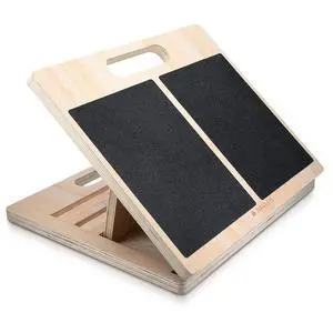 Slant Board Calf Stretcher - Adjustable Wood Incline Board for Stretching Calves - Wooden Exercise Wedge Tilt Ramp with Surface Grip Slant Board Calf Stretcher - Adjustable Wood Incline Board for Stretching Calves - Wooden Exercise Wedge Tilt Ramp with Surface Grip