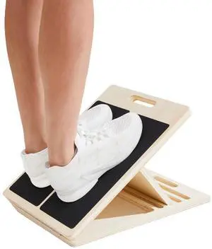 Adjustable Wooden Slant Board for Calf Stretching, 5-Angle Non-Slip Foldable Calf Stretcher for Exercise, Squats and Mobility, 400 lb Capacity Adjustable Wooden Slant Board for Calf Stretching, 5-Angle Non-Slip Foldable Calf Stretcher for Exercise, Squats and Mobility, 400 lb Capacity