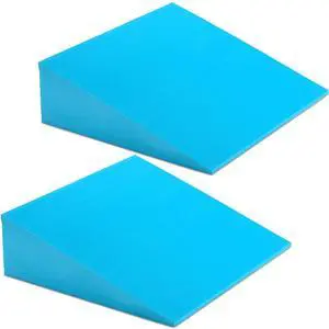 2 Pack Yoga Foam Wedge, 13" EVA Foam Calf Stretch Slant Board for Lower Leg Strength Improve, Squat Wedge Incline Block for Workout, Exercise, Heel, Foot, Knee Pad, Wrist Back Support (Blue) 2 Pack Yoga Foam Wedge, 13" EVA Foam Calf Stretch Slant Board for Lower Leg Strength Improve, Squat Wedge Incline Block for Workout, Exercise, Heel, Foot, Knee Pad, Wrist Back Support (Blue)
