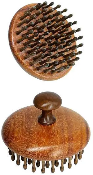 Wooden Scalp Massage Comb, 54-Tooth Scalp Massager Comb for Gentle Head Massage, Hair Oil Distribution and Wet or Dry Scalp Care Wooden Scalp Massage Comb, 54-Tooth Scalp Massager Comb for Gentle Head Massage, Hair Oil Distribution and Wet or Dry Scalp Care