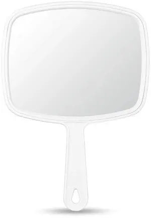 Hand Mirror, Handheld Mirror with Handle, American White Hand Mirror, Handheld Mirror with Handle, American White