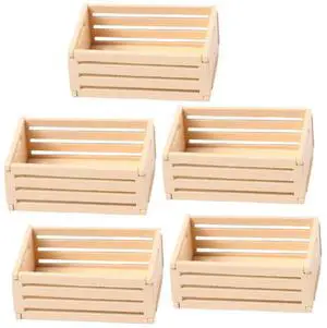 5Pcs Miniature Wooden Crates for Dollhouse Furniture Realistic Storage for Crafting and Decoration Mini Crates for Kitchen and Supermarket Scenes 5Pcs Miniature Wooden Crates for Dollhouse Furniture Realistic Storage for Crafting and Decoration Mini Crates for Kitchen and Supermarket Scenes