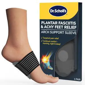 ® Plantar Fasciitis & Achy Feet Relief Arch Support Sleeve, Cushioned Arch Support, Compression Band, Foam Pad Insert, Non Slip Sole, All-Day Wear Morning to Night, Unisex 1 Pair ® Plantar Fasciitis & Achy Feet Relief Arch Support Sleeve, Cushioned Arch Support, Compression Band, Foam Pad Insert, Non Slip Sole, All-Day Wear Morning to Night, Unisex 1 Pair