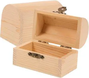 DIY Unfinished Wooden Pirate Treasure Chest - Vintage Jewelry Storage Organizer with Hinged Lid and Locking Clasp, Decorative Pine Wood Craft Box for Women, Art and Hobbies Gift DIY Unfinished Wooden Pirate Treasure Chest - Vintage Jewelry Storage Organizer with Hinged Lid and Locking Clasp, Decorative Pine Wood Craft Box for Women, Art and Hobbies Gift