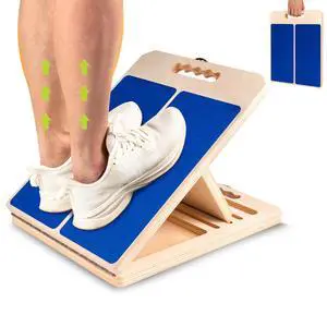 Slant Board for Calf Stretching, Adjustable Portable Wooden Incline Board for Calf Stretcher with Training Poster, 300 Lbs Weight Capacity Calf Stretch Wedge for Leg, Knees, Heel, Ankle & Stretching Slant Board for Calf Stretching, Adjustable Portable Wooden Incline Board for Calf Stretcher with Training Poster, 300 Lbs Weight Capacity Calf Stretch Wedge for Leg, Knees, Heel, Ankle & Stretching