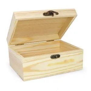 Unfinished Wooden Box with Hinged Lid Small Unpainted Wood Box for Crafts DIY Storage Jewelry Keepsakes Gift Packaging Unfinished Box 6.7"x5.1"x3.1" Unfinished Wooden Box with Hinged Lid Small Unpainted Wood Box for Crafts DIY Storage Jewelry Keepsakes Gift Packaging Unfinished Box 6.7"x5.1"x3.1"