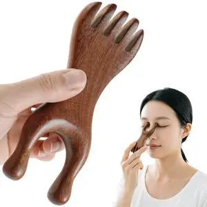 Natural Sandalwood Scalp Massage Comb, Wooden Nose Gua Sha Tool for Face and Body, Traditional Meridian Acupoint Massager Natural Sandalwood Scalp Massage Comb, Wooden Nose Gua Sha Tool for Face and Body, Traditional Meridian Acupoint Massager