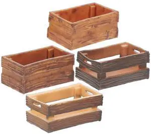 Miniature Dollhouse Crates: 4 Pcs Mini Wooden Crate Dollhouse Storage Bins, Handmade Tiny Wooden Box Ornament for Doll House Accessories Micro Landscape Miniature Dollhouse Crates: 4 Pcs Mini Wooden Crate Dollhouse Storage Bins, Handmade Tiny Wooden Box Ornament for Doll House Accessories Micro Landscape