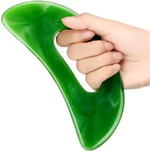 Gua Sha Massage Tool with Handle Resin Massage Tools Lymphatic Drainage Massager Body Shaping Gua Sha Tools for Full Body Men Women Birthday Festival Holiday Present (Green) Gua Sha Massage Tool with Handle Resin Massage Tools Lymphatic Drainage Massager Body Shaping Gua Sha Tools for Full Body Men Women Birthday Festival Holiday Present (Green)