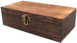 Wood Storage Box with Lid Solid Wood Container Box Decorative Table Large Rectangular Smooth Rustic Style Store Space to Organize Toys Cosmetics Vintage Color 7.87 * 3.93 * 2.36inch, Brown Wood Storage Box with Lid Solid Wood Container Box Decorative Table Large Rectangular Smooth Rustic Style Store Space to Organize Toys Cosmetics Vintage Color 7.87 * 3.93 * 2.36inch, Brown