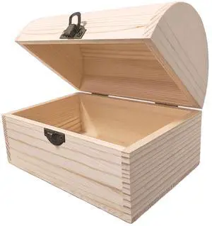 Small Wooden Box with 6.3 x 4.7 x 4.5 Inch Hinged Lid & Vintage Clasp, Unfinished Pine Wood Storage Box for DIY Crafts, Painting, Keepsakes & Party Decorations, Small Wooden Treasure Chest Box Small Wooden Box with 6.3 x 4.7 x 4.5 Inch Hinged Lid & Vintage Clasp, Unfinished Pine Wood Storage Box for DIY Crafts, Painting, Keepsakes & Party Decorations, Small Wooden Treasure Chest Box