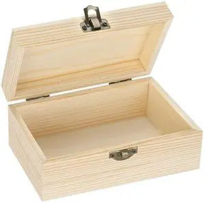 Small Unfinished Wooden Storage Box (Large 5.9 * 3.7 * 2.5 inch) Small Unfinished Wooden Storage Box (Large 5.9 * 3.7 * 2.5 inch)