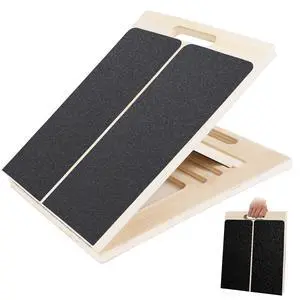 Slant Board for Calf Stretching, Adjustable Wooden Incline Board with Anti-Slip EVA Base, 300LB Capacity Portable Calf Stretcher for Physical Therapy, Squats, Ankle & Heel Support at Home/Gym Slant Board for Calf Stretching, Adjustable Wooden Incline Board with Anti-Slip EVA Base, 300LB Capacity Portable Calf Stretcher for Physical Therapy, Squats, Ankle & Heel Support at Home/Gym