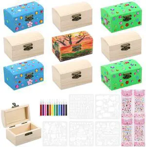 10Pcs Small Wooden Boxes for Crafts, Unfinished Wood Box with Lids, Mini Treasure Chest Small Craft Box, Jewelry DIY Mini Craft Boxes to Paint for Kids Adults Classroom Party Handmade (3.5 x 2 x 2in) 10Pcs Small Wooden Boxes for Crafts, Unfinished Wood Box with Lids, Mini Treasure Chest Small Craft Box, Jewelry DIY Mini Craft Boxes to Paint for Kids Adults Classroom Party Handmade (3.5 x 2 x 2in)