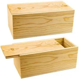 2 Pack Unfinished Wood Storage Box with Slide Lid,Blank Natural Wood Case Container for Christmas,Wedding,Party,Gift Jewelry Box,DIY Craft,Hobbies,Home Storage(7.87" x 3.94" x 3.15") 2 Pack Unfinished Wood Storage Box with Slide Lid,Blank Natural Wood Case Container for Christmas,Wedding,Party,Gift Jewelry Box,DIY Craft,Hobbies,Home Storage(7.87" x 3.94" x 3.15")