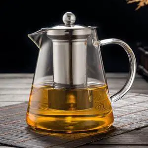 Glass Teapot with Removable Stainless Steel Infuser, Borosilicate Glass Tea Pot with Strainer,for Blooming Tea & Loose Leaf Tea, Microwave & Stovetop Safe19oz Glass Teapot with Removable Stainless Steel Infuser, Borosilicate Glass Tea Pot with Strainer,for Blooming Tea & Loose Leaf Tea, Microwave & Stovetop Safe19oz