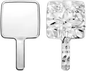 Hand Held Mirror Electroplate Mirror Sliver, Square 9 x5.1 inch Hand Held Mirror Electroplate Mirror Sliver, Square 9 x5.1 inch