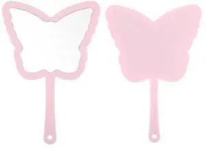 Butterfly-Shaped Handheld Mirrors, Cosmetic Hand Mirror with Handle Small Butterflies Mirrors Decorative Hand Held Mirror for Student Women Girls Valentine's Day Travel Pink Butterfly-Shaped Handheld Mirrors, Cosmetic Hand Mirror with Handle Small Butterflies Mirrors Decorative Hand Held Mirror for Student Women Girls Valentine's Day Travel Pink